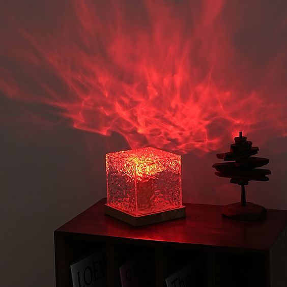 Lampe Cube à Aurores Boréales