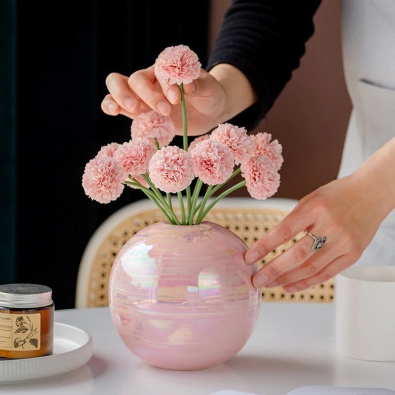 Vase à fleurs hydroponique Perle en céramique