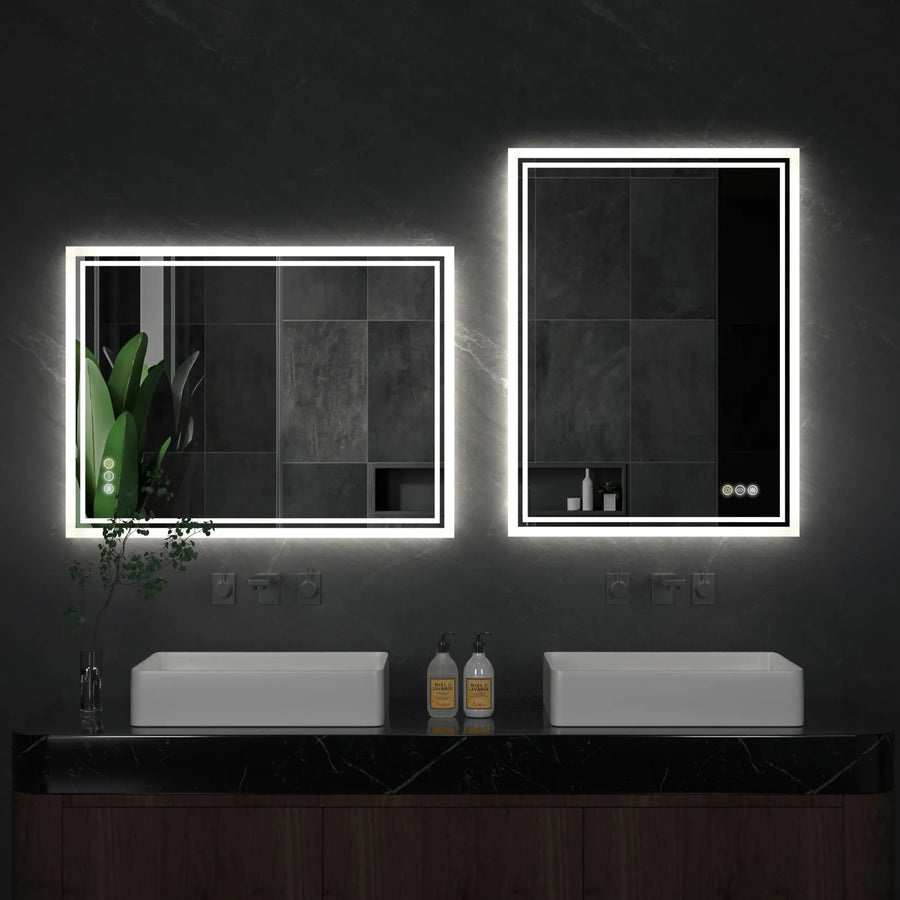 Miroir mural rectangulaire LED